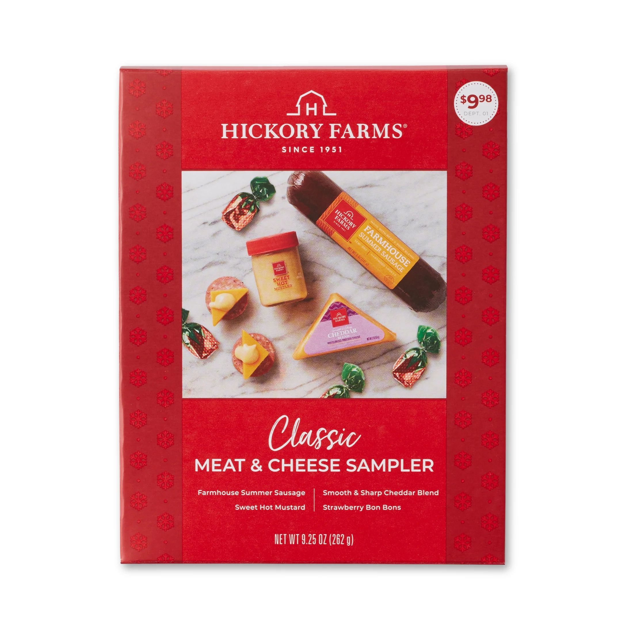 Hickory Farms Holiday Meat & Cheese Sampler Gift Box, 9.25 oz - Walmart.com | Walmart (US)