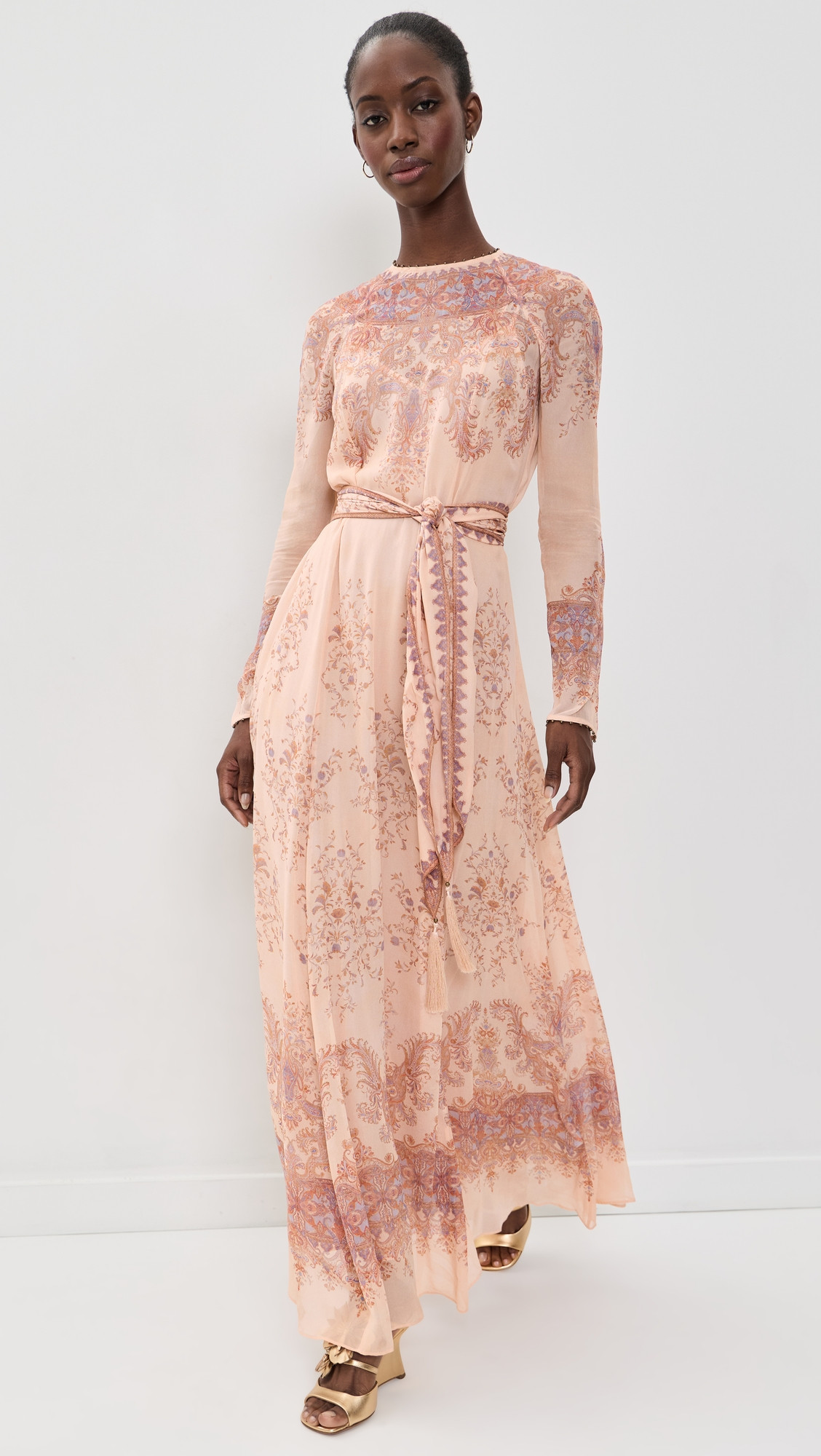 Zimmermann Valiant Sheath Dress Peach Paisley 1 | Shopbop