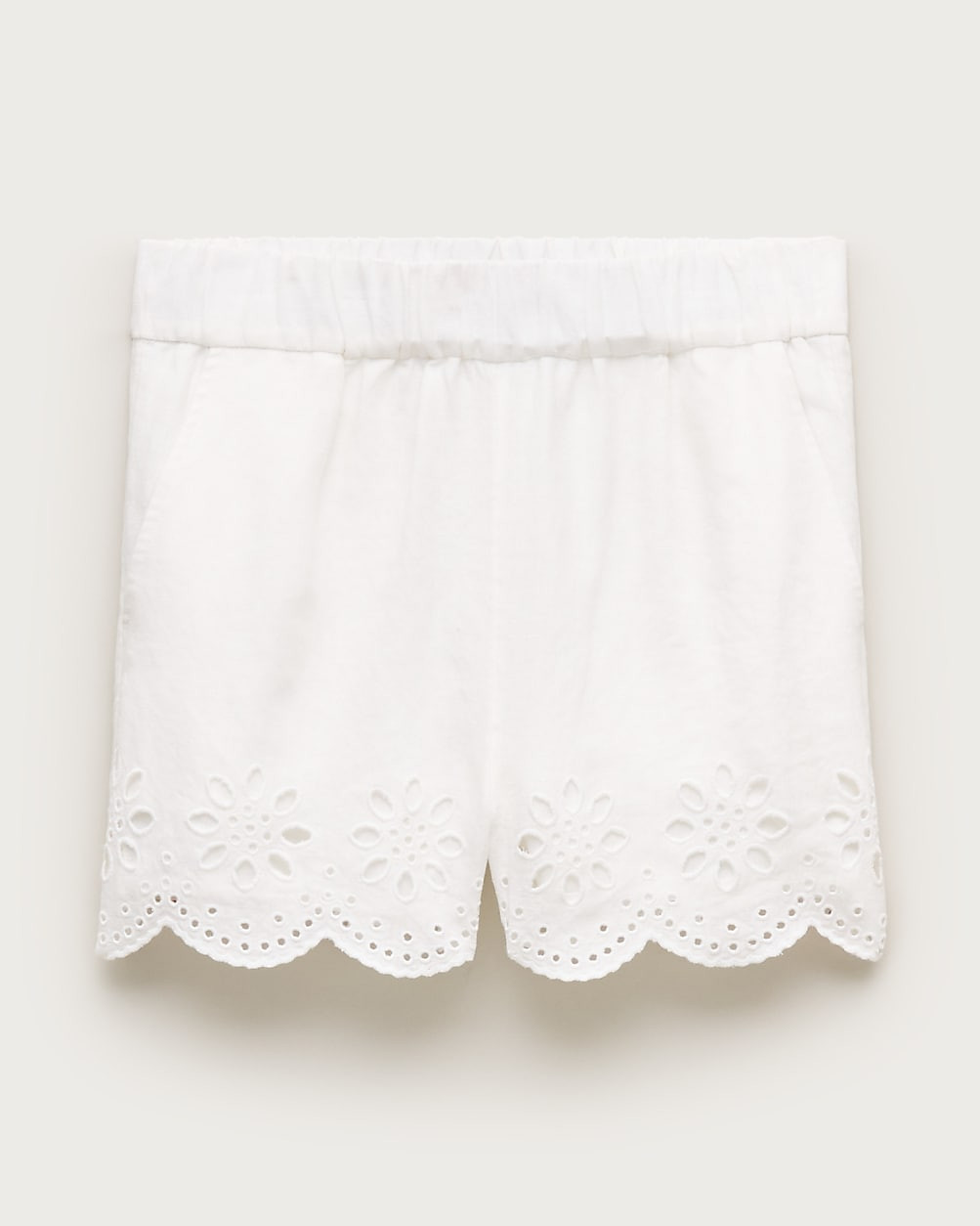 Tropez eyelet short in linen | J. Crew US