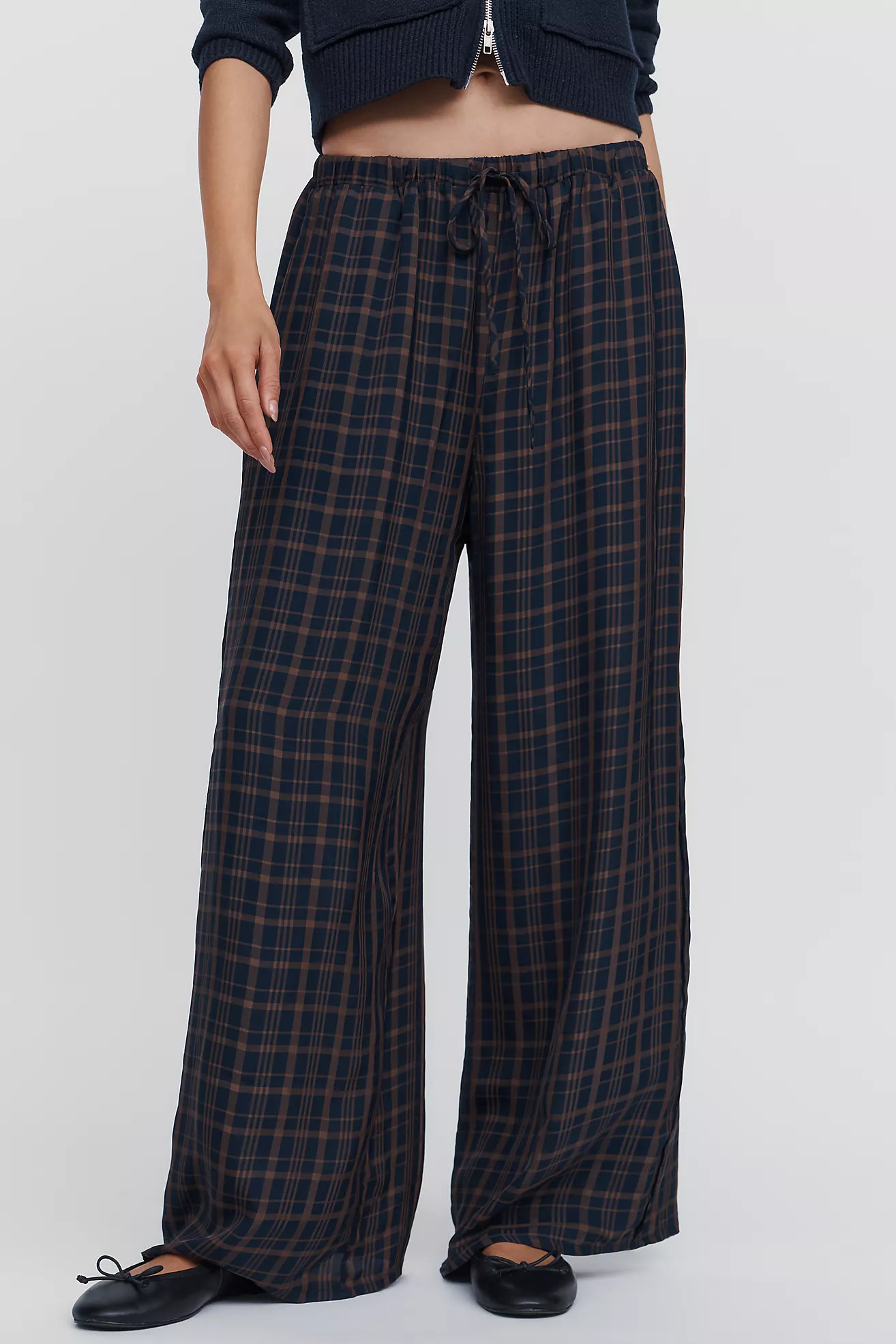 Maeve Silken Track Pants | Anthropologie (US)