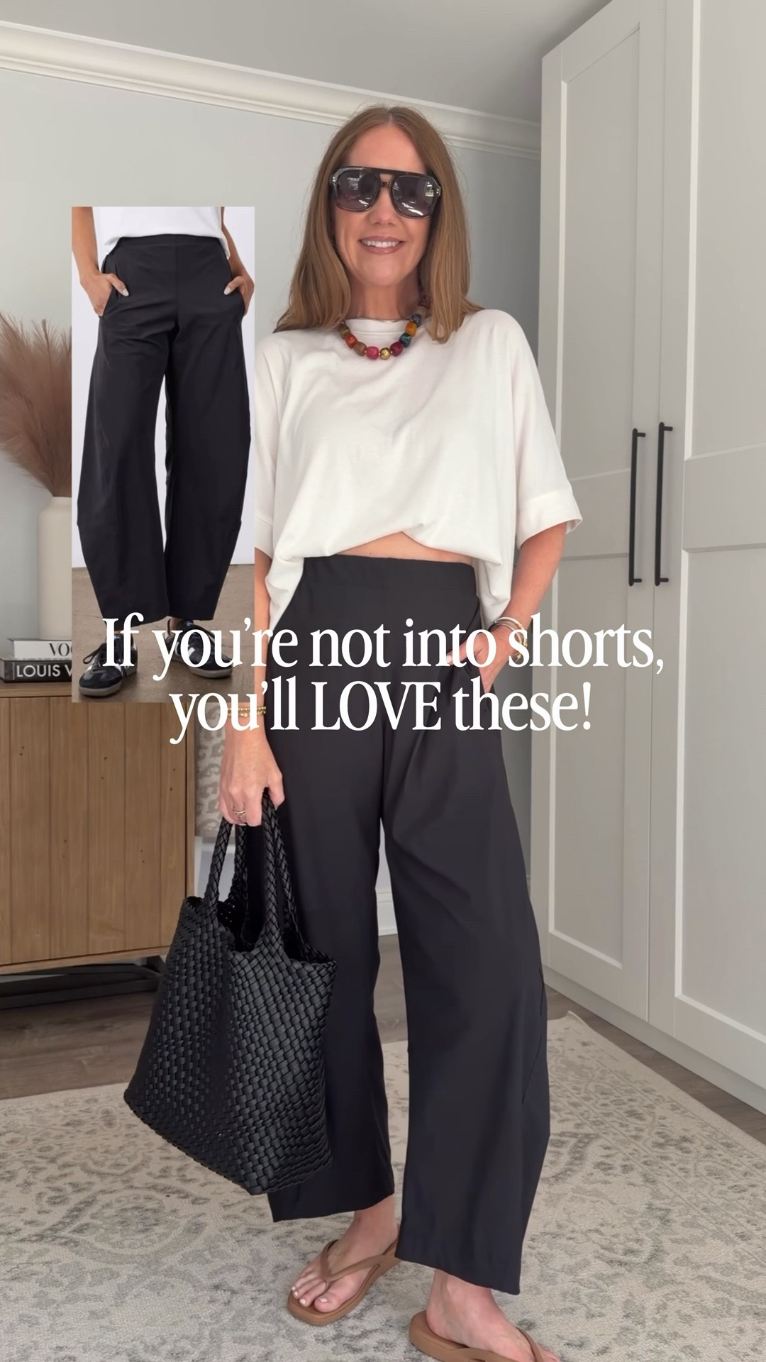 The pants that do it all. 

Designer-inspired, ridiculously comfortable, and somehow work for coffee runs, office days, travel, and everything in between.

I styled them 7 different ways to show just how versatile they are-and honestly, they might be the hardest-working piece in my closet.

• Workwear
* Travel-ready
• Sneakers, flats, or sandals
Which look is your favorite: 1, 2, 3, 4, 5, 6, or 7?

#amazonfashion #amazonfinds #fashionfinds #styleover40
#wearitmultipleways 

capsule wardrobe || versatile style || travel outfit || workwear style || casual chic || Amazon style || outfit inspiration || everyday style || fashion reels || summer style

#LTKWorkwear #LTKPetite #LTKOver40