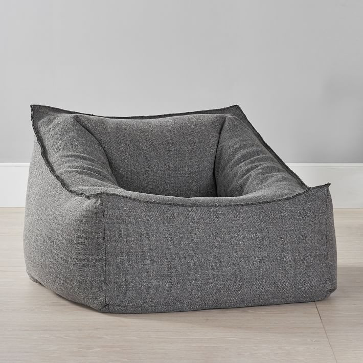 Tweed Charcoal Modern Lounger | Pottery Barn Teen
