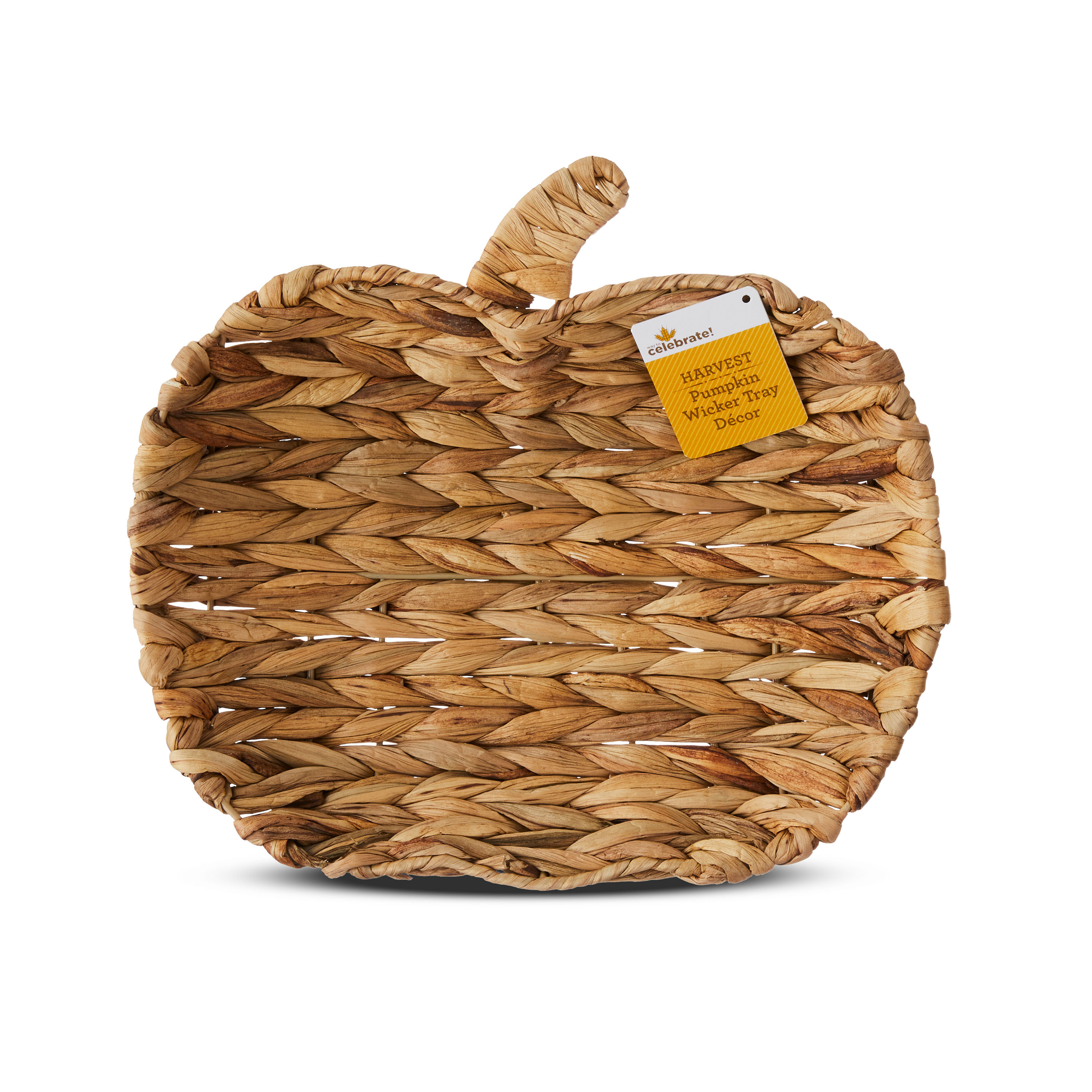 Harvest Pumpkin Wicker Tray, 12 in x 11.25 in, by Way To Celebrate | Walmart (US)