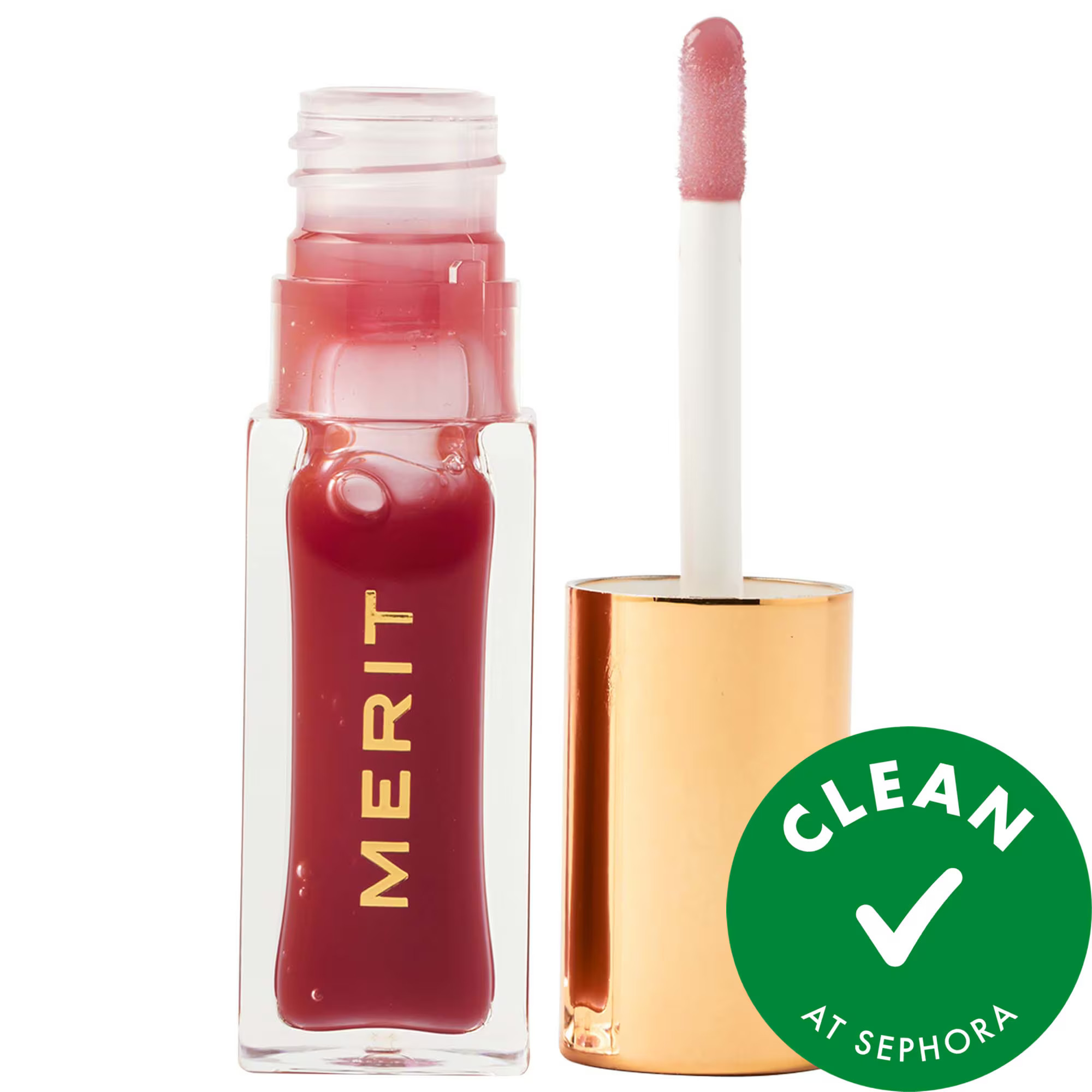 MERIT Shade Slick Hydrating Tinted Lip Oil Mapleton 0.23 oz / 7 ml | Sephora (US)