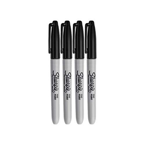 Sharpie Permanent Markers, Fine Point, Black Ink (4-Pack) | Amazon (US)