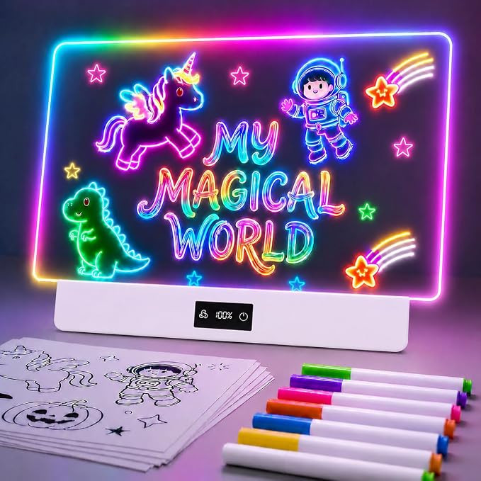 16" LED Drawing Board for Kids Birthday Gift for Girls, White | Amazon (US)