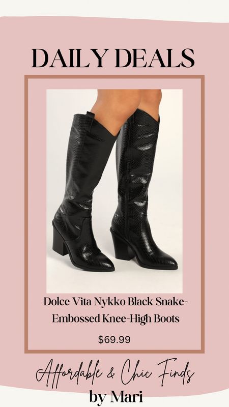 Dolce Vita- Nykko Black Snake Boots 

#LTKunder50 #LTKshoecrush #LTKSeasonal