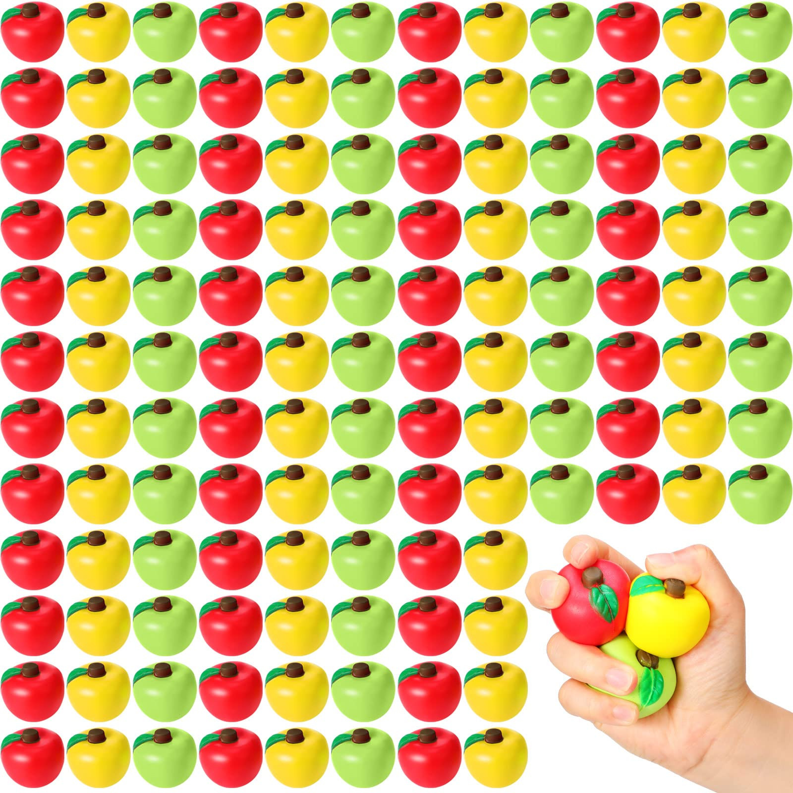 Jerify 90 Pcs Fruit Stress Ball Toys Red Green and Yellow Fruit Stress Relief Balls Fruit Fidget ... | Amazon (US)