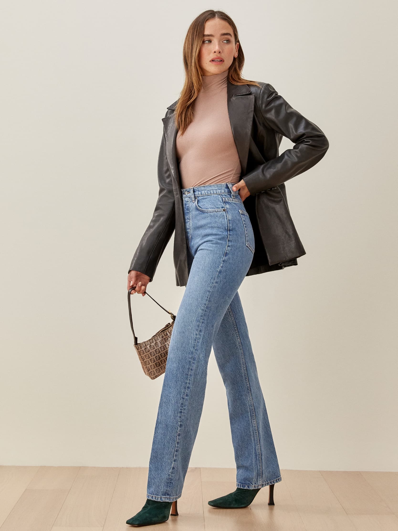 Cynthia High Rise Straight Long Jeans | Reformation (US & AU)