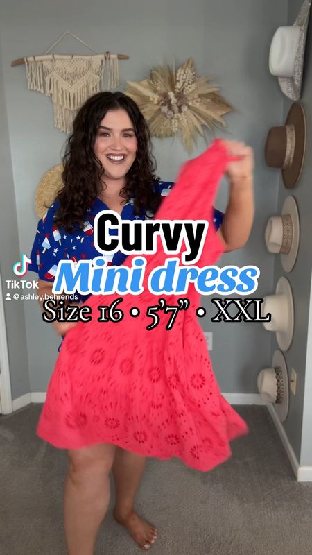 Affordable Walmart eyelet mini sundress only $25 ❤️☀️ Casual Summer OOTD // Memorial Day cookout outfit // 4th of July 
Size XXL

#LTKVideo #LTKStyleTip #LTKPlusSize
