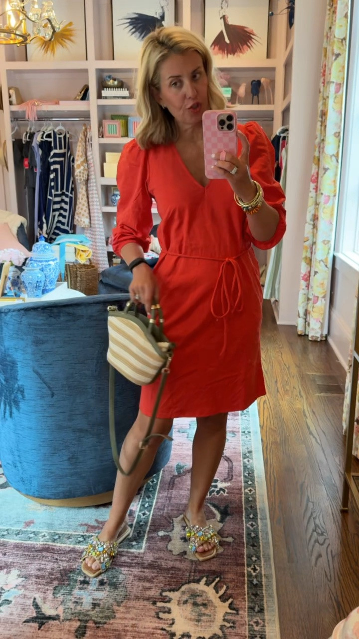 Love a solid dress and then add pops of color. This is a dress we are styling all the ways! I’m in size 2 dress & 7 sandals (size 1 down). 

Codes:
Boden - HHCX 
Allie + Bess - Catherine20

#LTKdayinmylife #LTKOver40 #LTKSeasonal