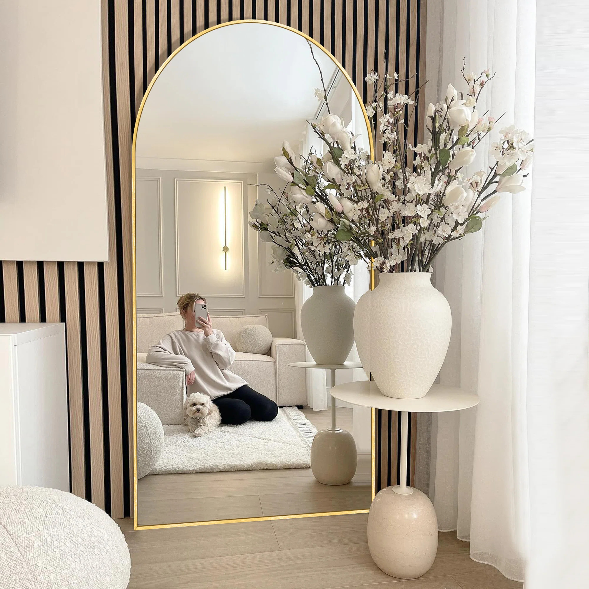 Large Arch Full Length Mirror with 3 Mounting Method | Wayfair North America