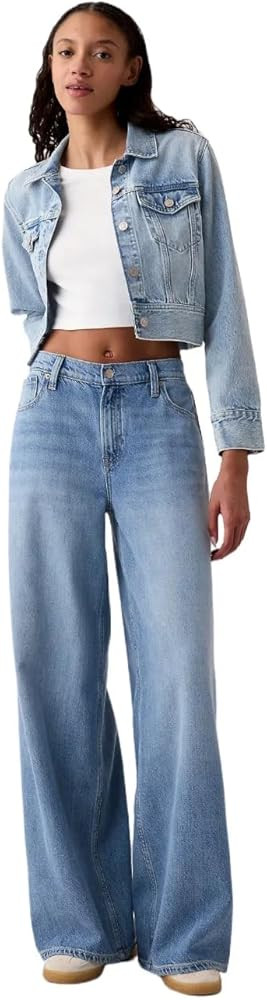 GAP Womens Mid Rise Baggy Denim | Amazon (US)
