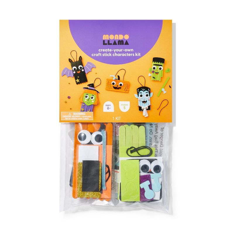 Halloween Stick Character Craft Kit - Mondo Llama™ | Target