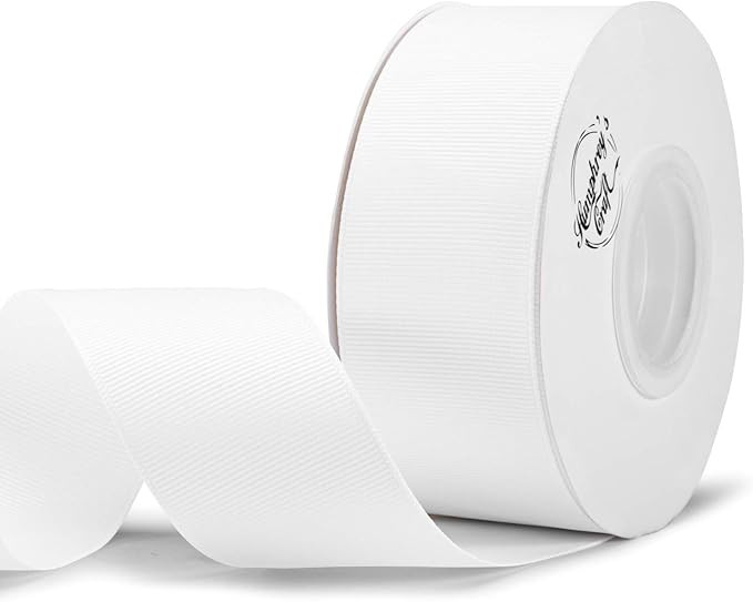 Humphrey's Craft 1-1/2 Inch White Grosgrain Ribbon - 25 Yards Variety of Color and Size for Craft... | Amazon (US)