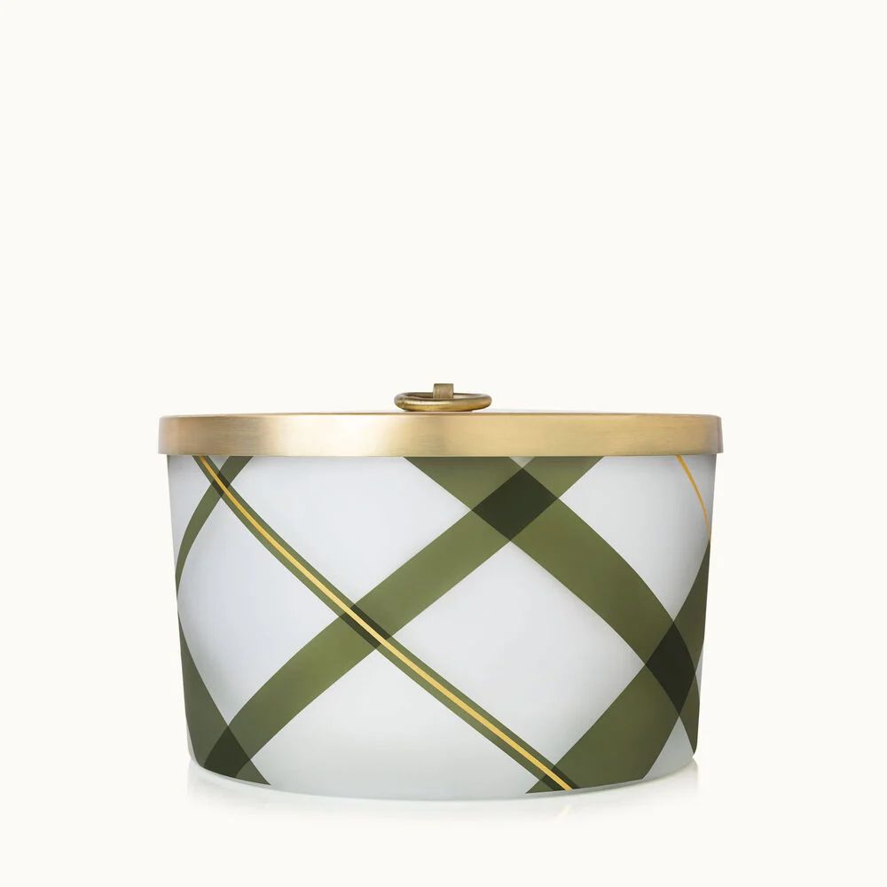 Buy Frasier Fir Frosted Plaid Large Candle for USD 54.00 | Thymes | Thymes