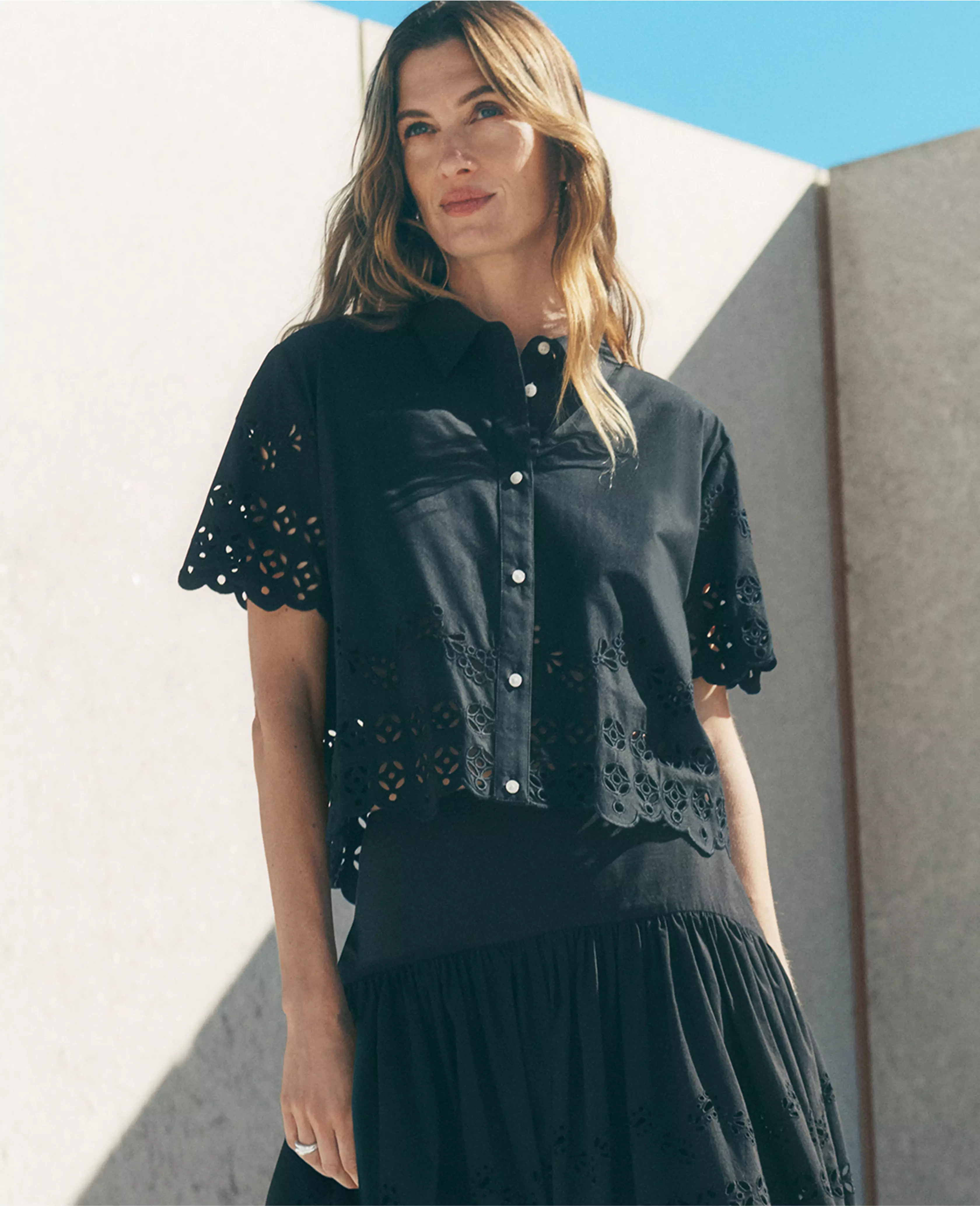 Eyelet Modern Blouse | Ann Taylor