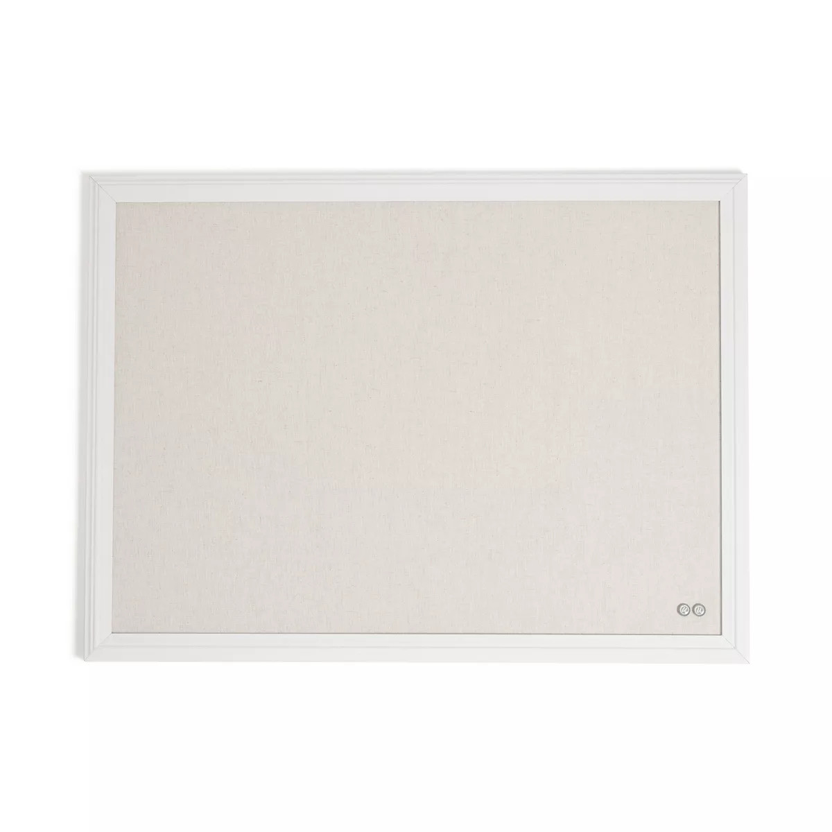 U Brands 17"x23" Thin Décor Linen Bulletin White: Wall Mount, Includes Hardware, Stationery Boar... | Target