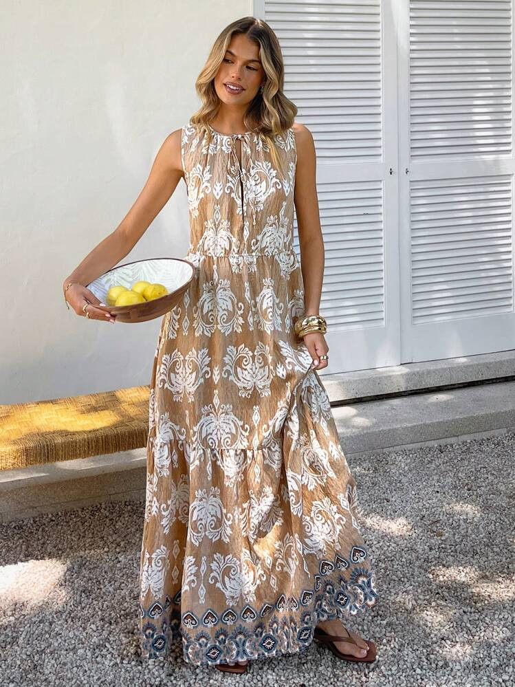 SHEIN VCAY Plus Size Vintage Print Sleeveless Dress, Casual Summer Vacation Sun Dresses For Women Beach Dress Nashville Outfits Print Summer Outfits For Women Spring Easter Outfit Women Festival Outfits Rave Outfits Elegant Vacation Outfits Woman Casual Boho Graduation Brunch Outfits For Women Wedding Guest Dress Women Bohemia Concert Outfit Women Country Concert Outfit Beach Vacation Outfits, Beach Dress Sundress, Holiday Outfits
Details
 | SHEIN