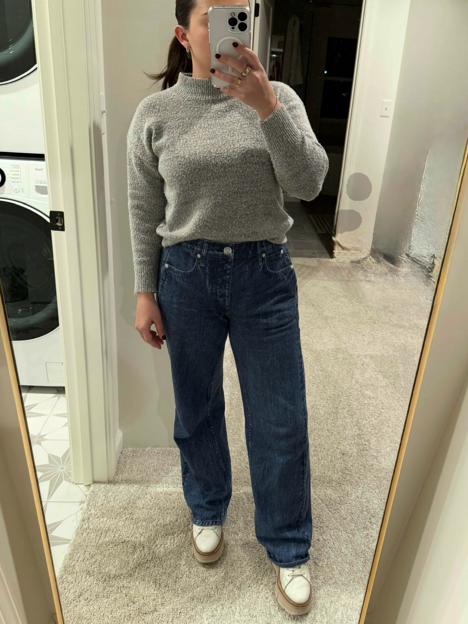 Designer denim sweatpants!! 5’0 and wearing XS. Great for pregnancy/postpartum