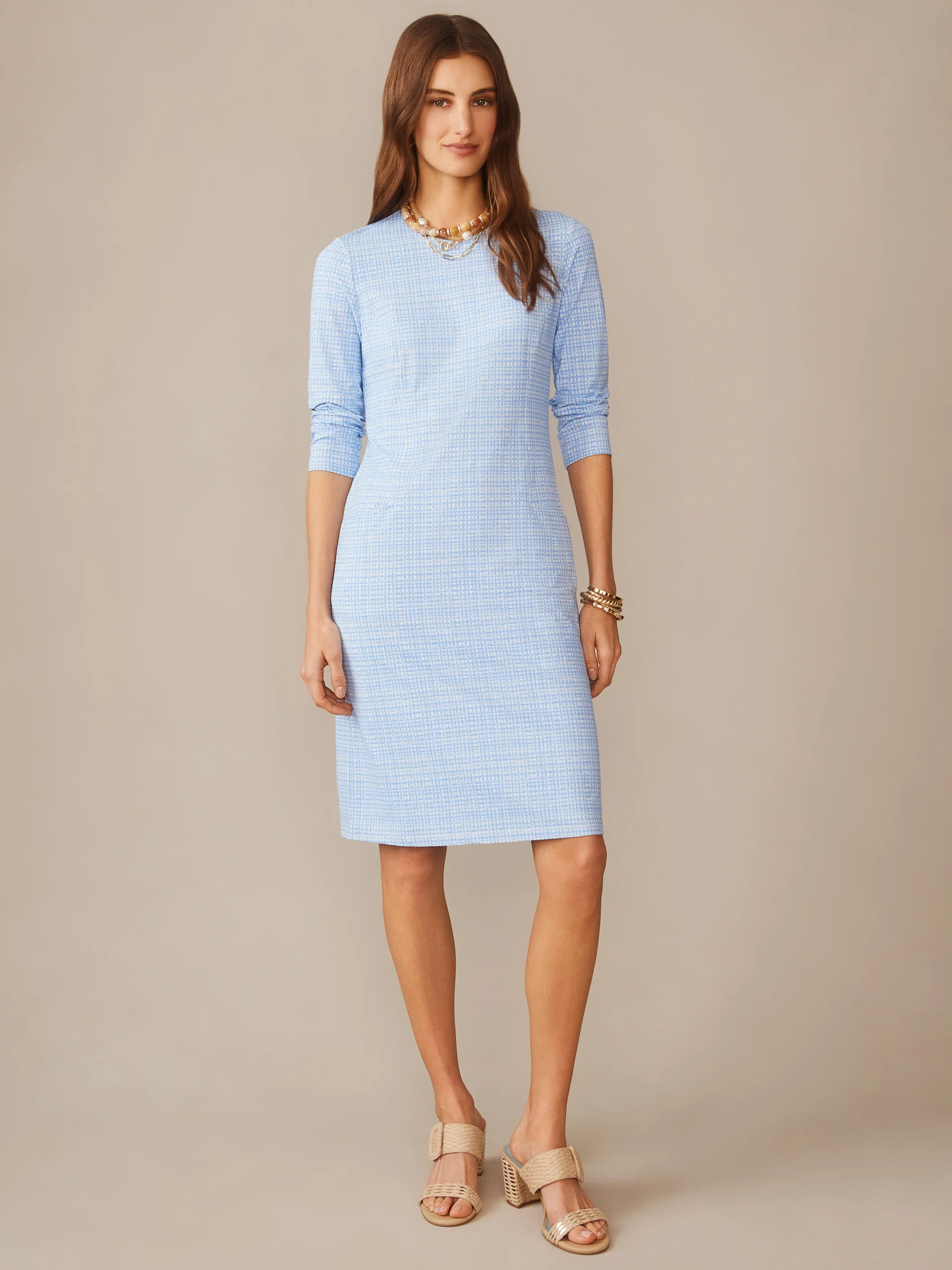 Lt_Blue/Blue Pocket Square Catalyst Dress | Women's Dresses | J.McLaughlin | J.McLaughlin