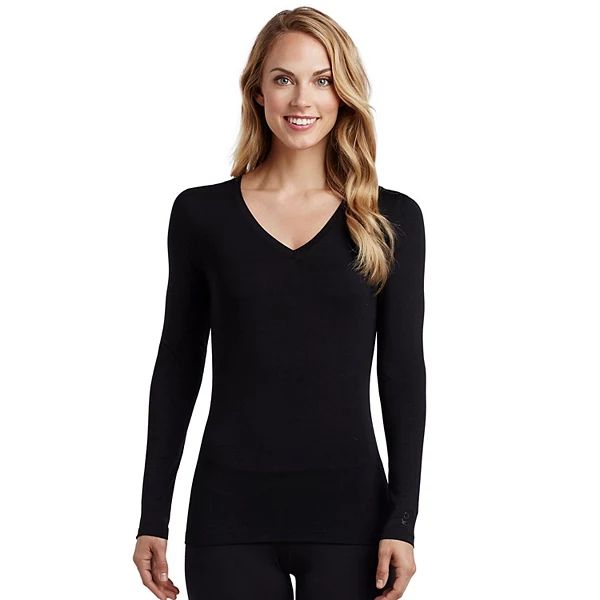 Women's Cuddl Duds® Softwear with Stretch Long Sleeve V-Neck Top | Kohl's
