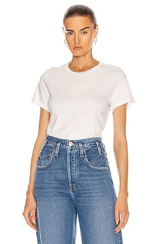 AGOLDE Mariam Tee in White | FWRD 