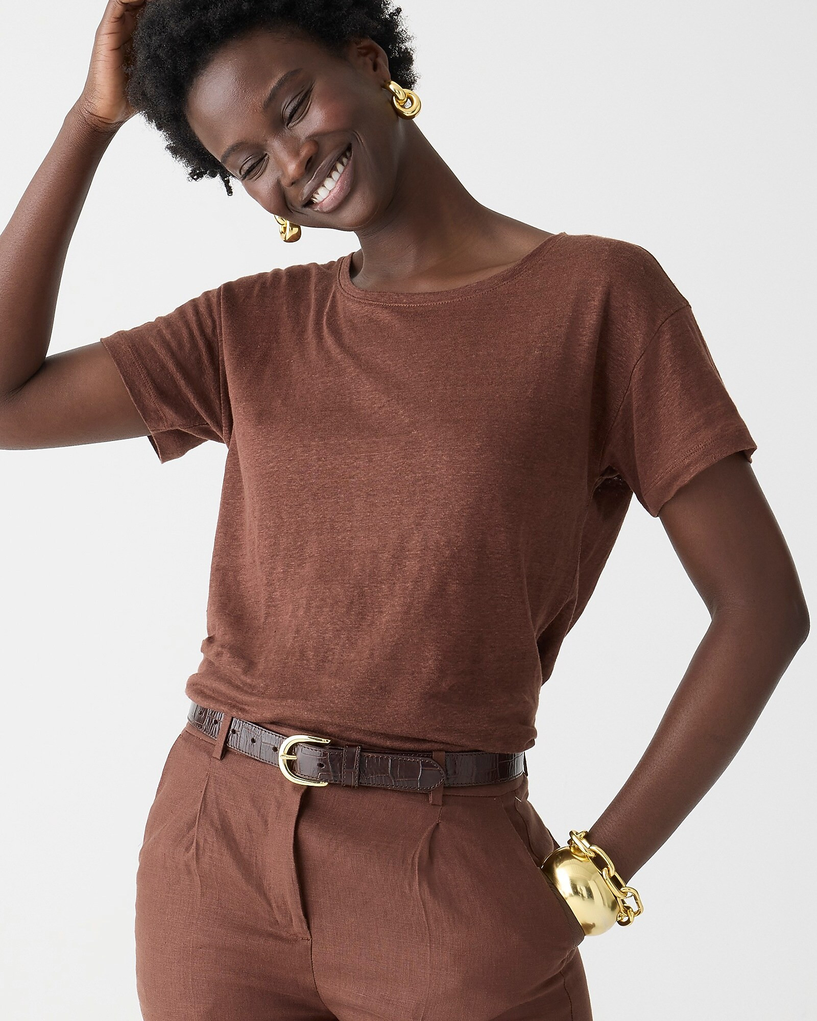 Relaxed linen T-shirt | J. Crew US