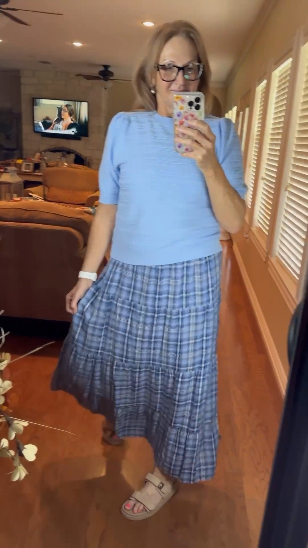 Teacher Approved 
Cool comfy Free Assembly lightweight sweater, 3 tiered woven woven maxi skirt, SM sandals, faux pearl earrings, high quality and budget friendlyy

#LTKMidsize #LTKStyleTip #LTKWorkwear