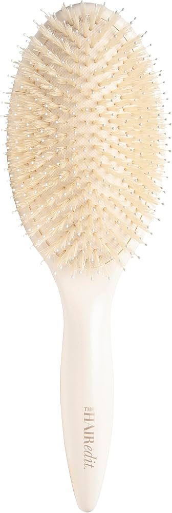 The Hair Edit Finish & Shine Boar Bristle Hair Brush, Detangling & Smoothing Hair Brush with Boar... | Amazon (US)