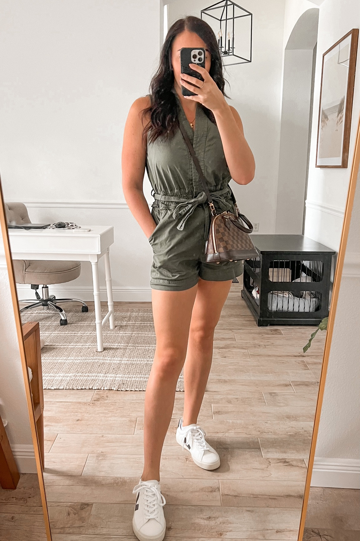 Romper is Derek Lam Collective from Rent the Runway and Louis Vuitton purse is rented from Vivrelle. Loving these Veja sneakers!

#LTKshoecrush #LTKitbag