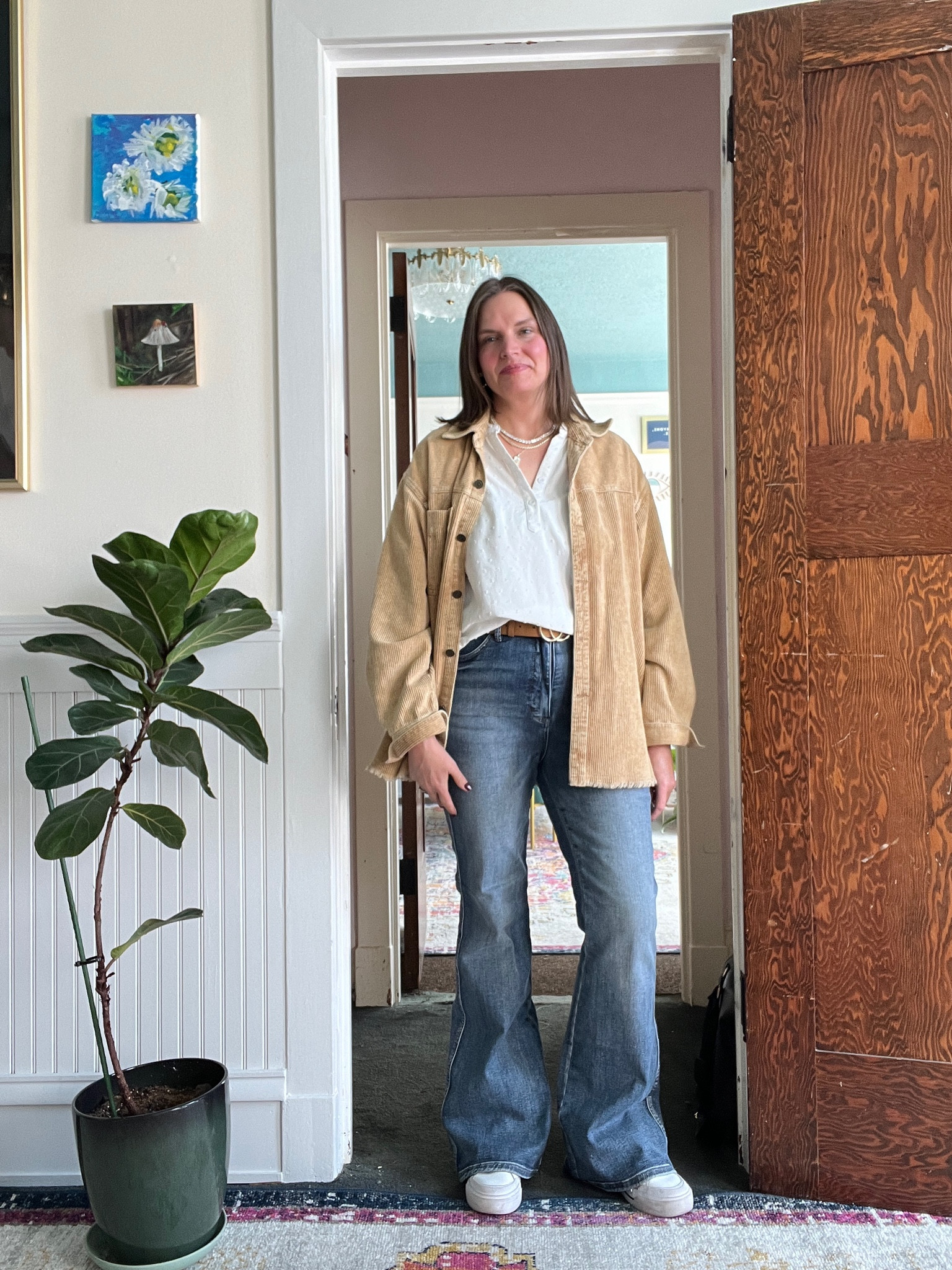 Flare jeans look for fall 

#LTKMidsize #LTKOver40 #LTKSeasonal