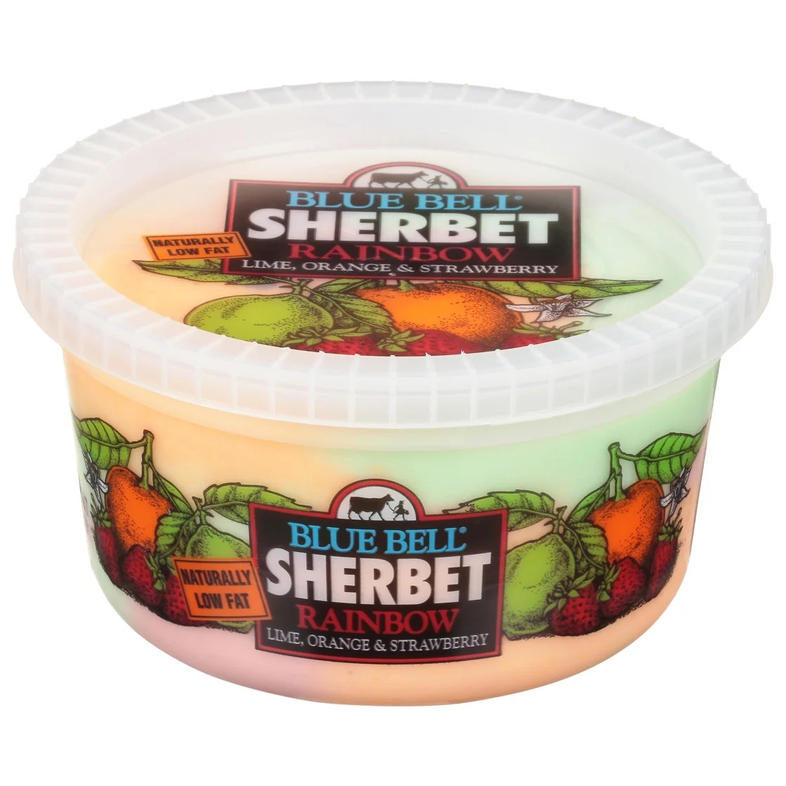 Blue Bell Low Fat Rainbow Sherbet Quart, 32 fl oz | Walmart (US)
