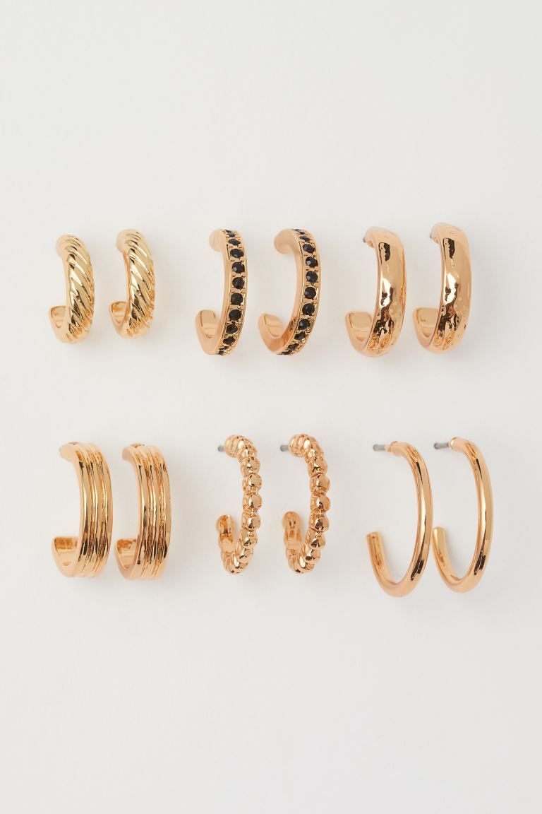 6-pack Hoop Earrings | H&M (US + CA)