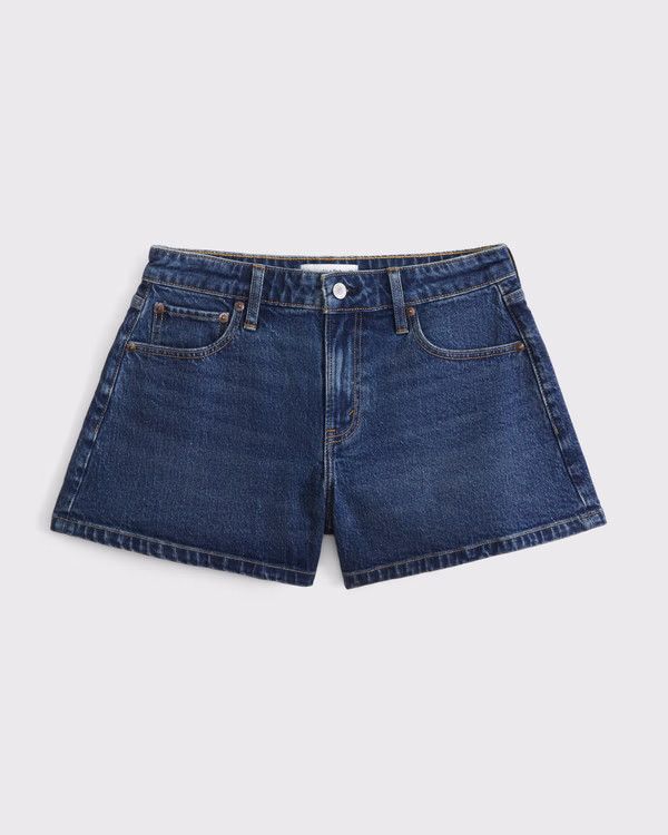 Curve Love Mid Rise A-Line Short | Abercrombie & Fitch (US)