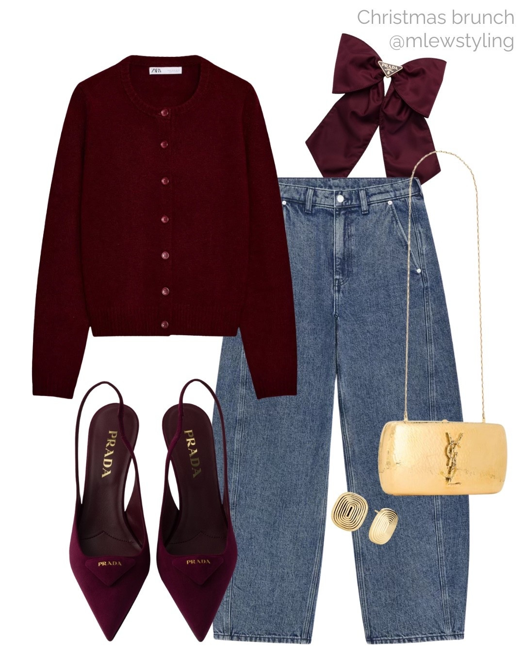 A burgundy outfit for Christmas brunch ✨

Tags: winter outfit, holiday look, date night, Prada slingback heels, cardigan sweater, gold ysl bag, burgundy hair bow, Mejuri gold earrings, brunch look 

#LTKSeasonal #LTKGiftGuide #LTKHoliday
