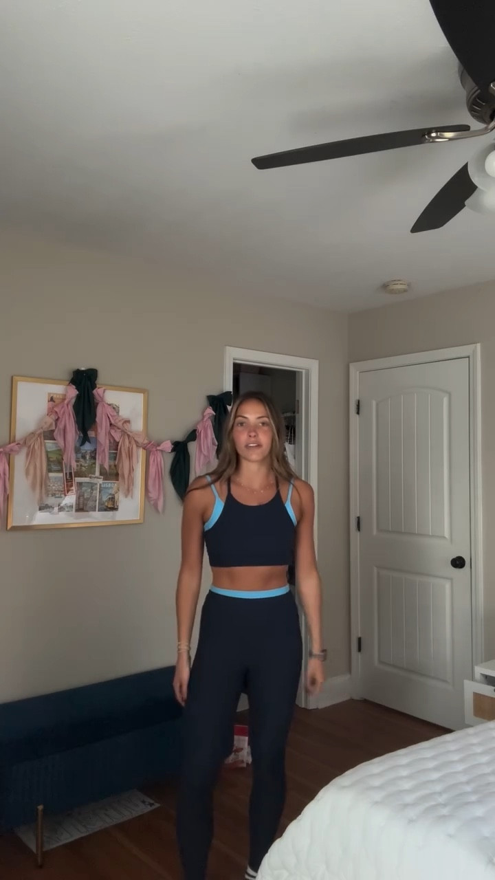 New @beyondyoga set🩵🩵 Wearing an XS top and S legging! SO GOOD! 

#LTKootd #LTKGiftGuide #LTKActive