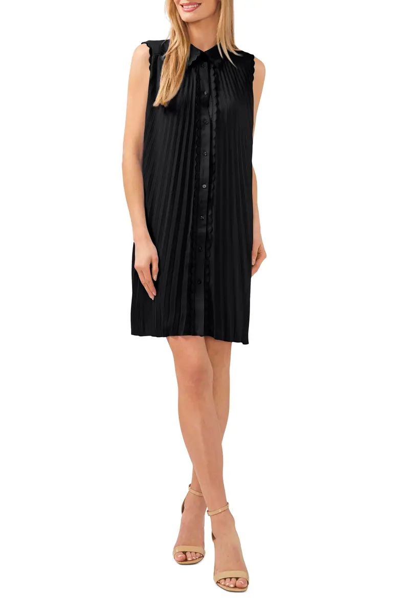 Scalloped Pleated Shirtdress | Nordstrom