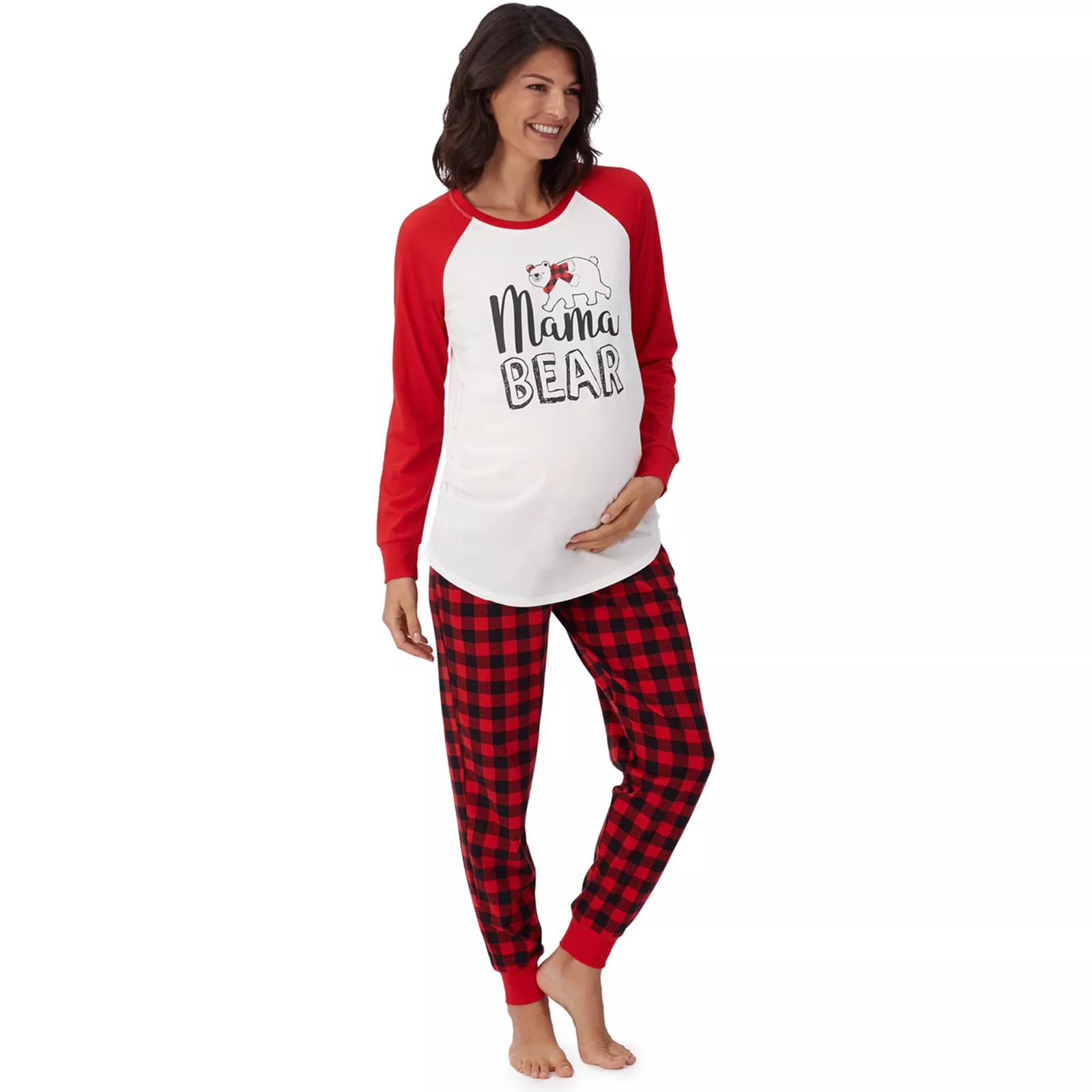 Maternity Jammies For Your Families Cool Bear Top & Plaid Pants Pajama Set by Cuddl Duds, Women's, S | Kohl's
