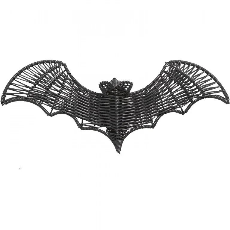 XIBUFE 2026 New 1 Pack Halloween Rattan Bat Decorations Black Woven Bats for Hanging in the Tree,... | Walmart (US)