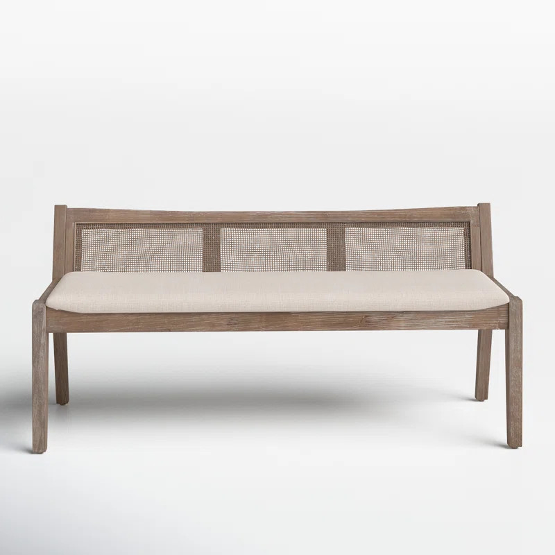 Donner Cane Back Cushioned Bench | Joss & Main