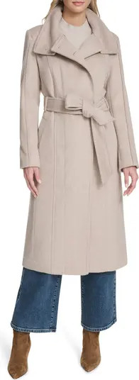 Slick Asymmetric Zip Wool Blend Coat | Nordstrom