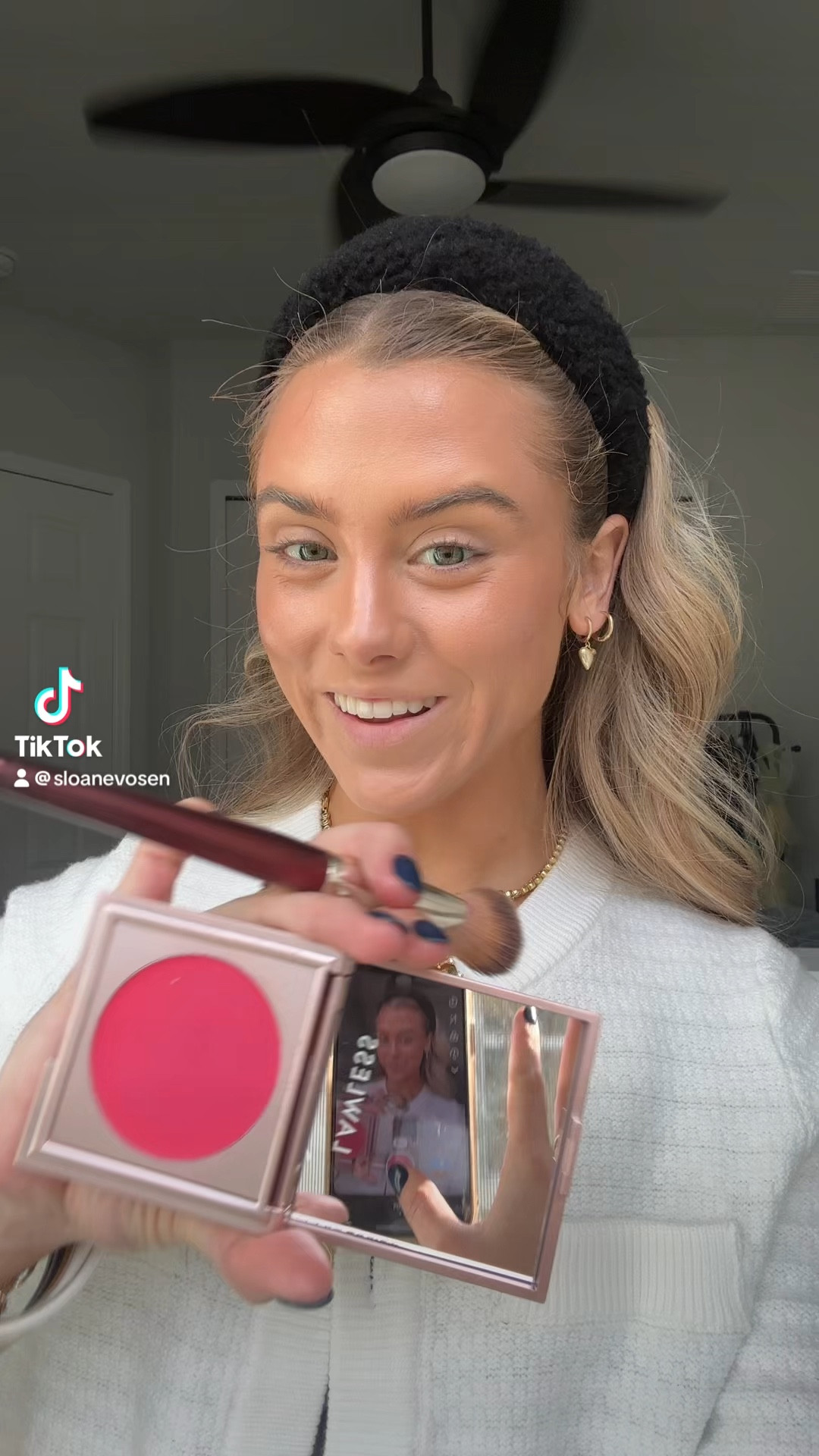 Lawless beauty pinch my cheeks cream blush shade cherry pie. This unique cloud-like texture melts seamlessly into the skin without disrupting makeup for a blurred, satin powder, skin-like finish and can be worn on the lips. Infused with Green Tea Extract to re-energize and protect the skin, and Micronized Pigments for vibrant color payoff and superior blendability.

#LTKFindsUnder50 #LTKVideo #LTKBeauty