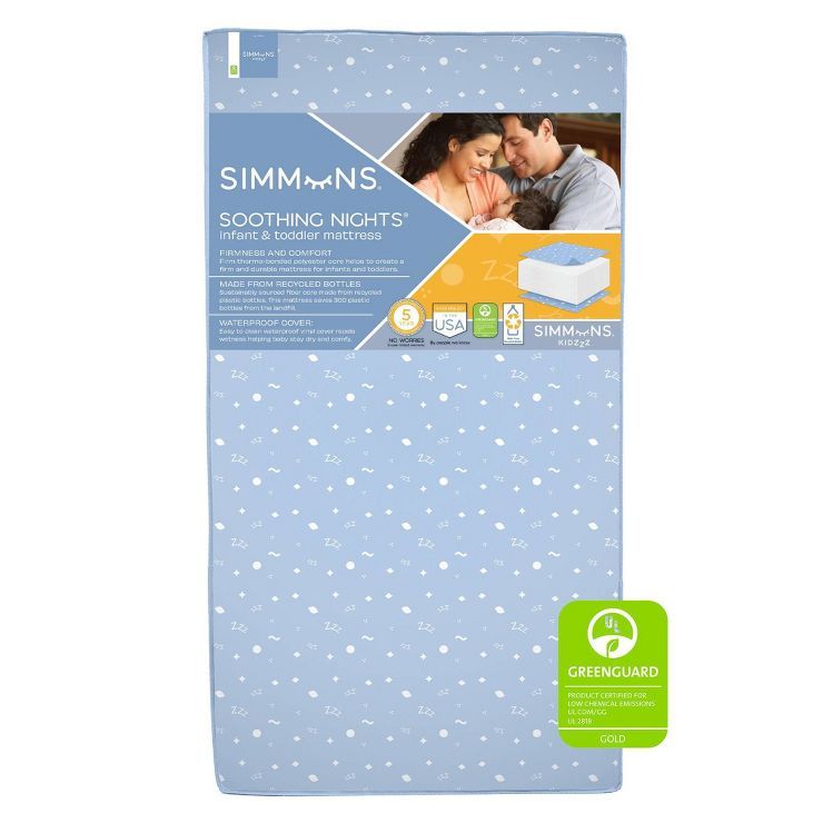 Simmons Kids' Dual Sided Crib and Toddler Mattress - Soothing Nights | Target