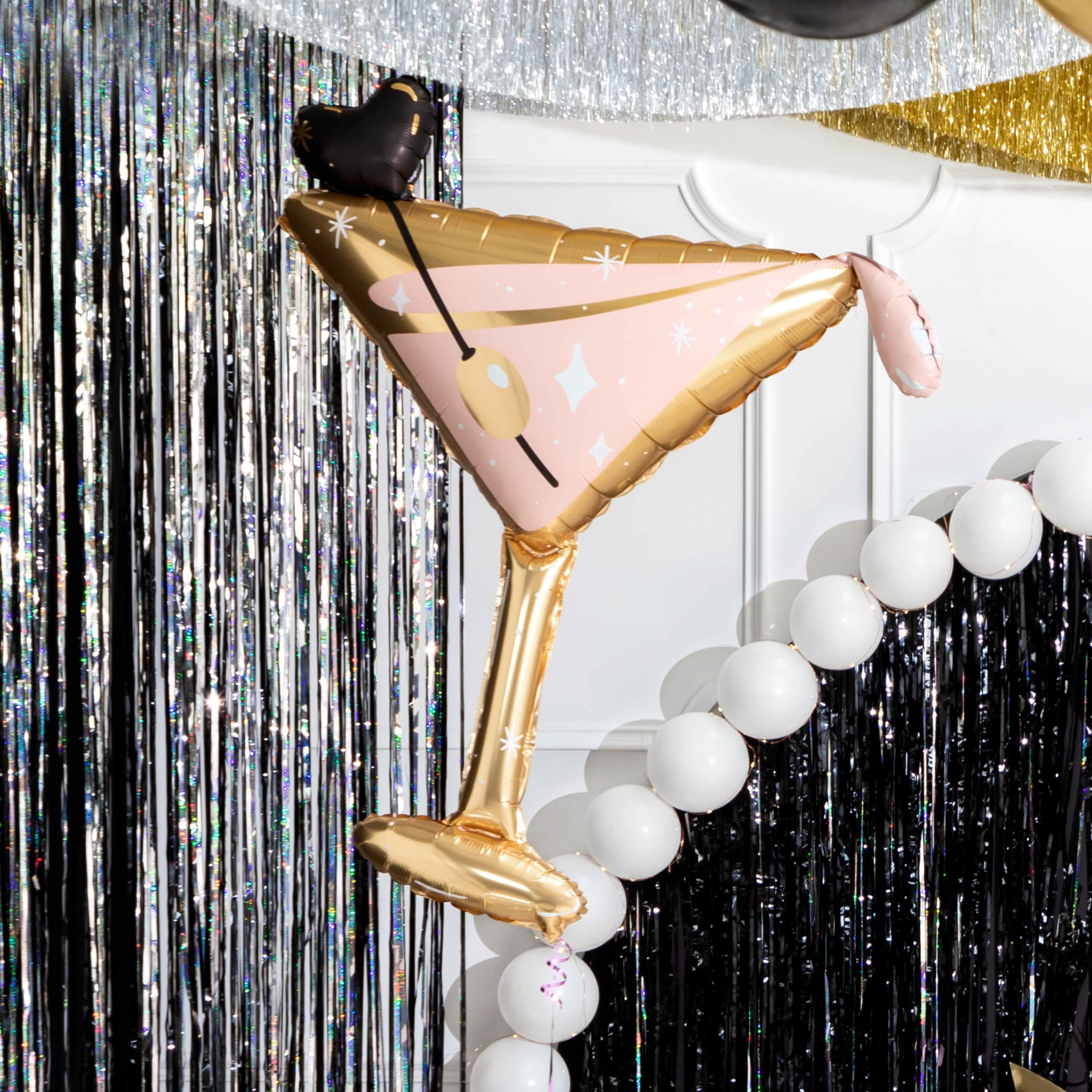 Realistic Giant Martini Glass Balloon PartyDeco 39x33.5 Inch Foil Cocktail Balloons for Bachelore... | Amazon (US)