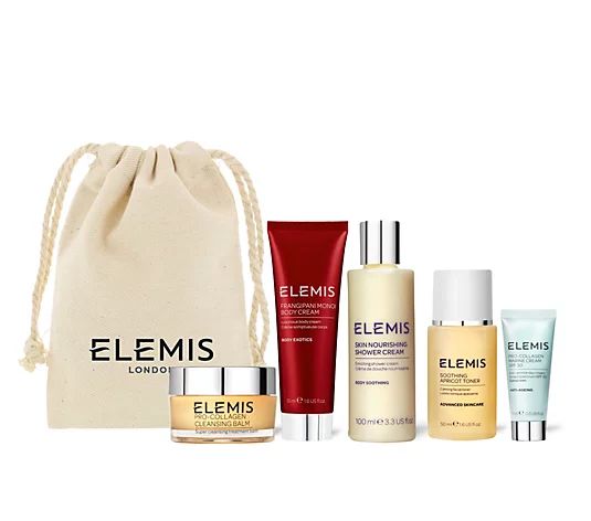 ELEMIS Travel Essentials 5-Pc Collection w/ Cosmetic Bag - QVC.com | QVC