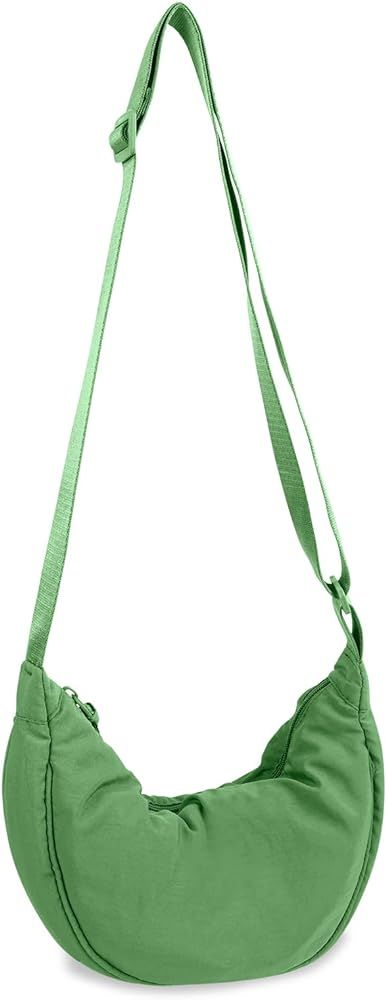 Small Nylon Crescent Crossbody Purses Bag for Women Men Trendy,Travel Sling Bag | Amazon (US)