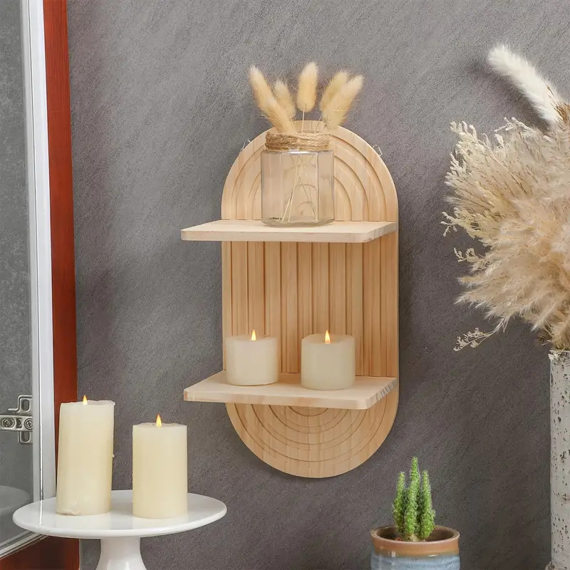 Boho Wooden Sun Rainbow Wall Shelves Bohemian Candle Holders - Temu | Temu Affiliate Program