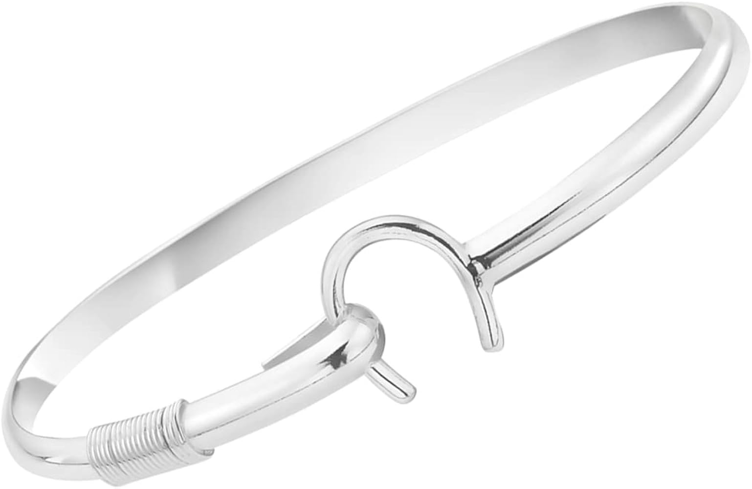 Ritastephens Sterling Silver Horseshoe Bangle Cuff Bracelet 7.5 Inches | Amazon (US)