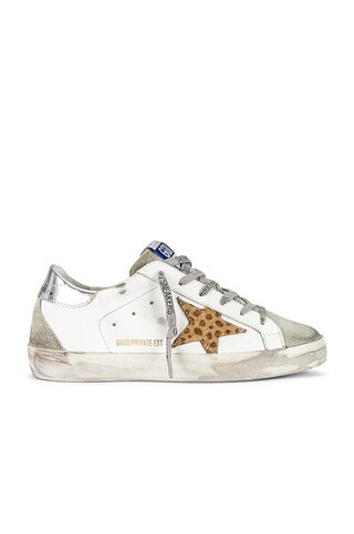 Golden Goose x REVOLVE Superstar Sneaker in White, Leopard, Silver, & Ice from Revolve.com | Revolve Clothing (Global)
